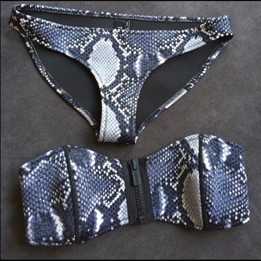 Triangl snake print bikini